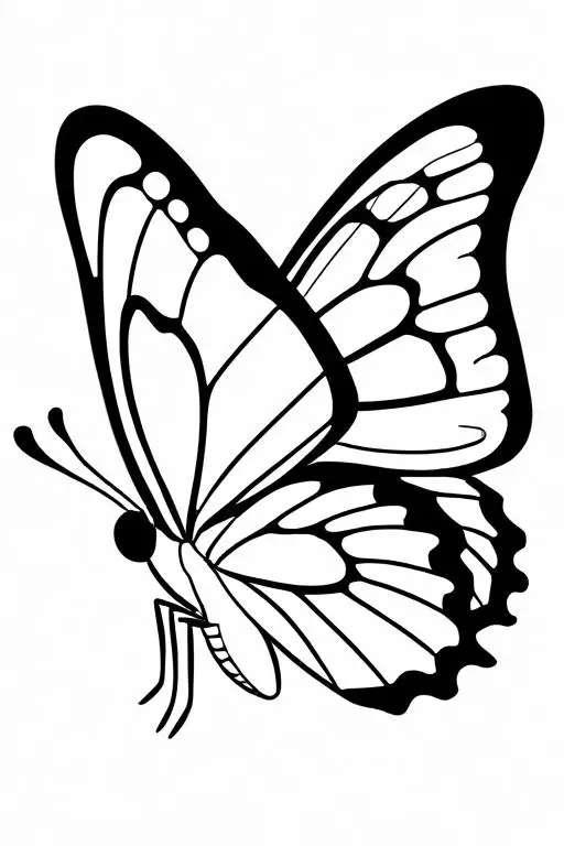 Butterfly Coloring Page 3 for Kids