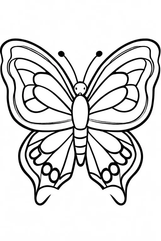 Butterfly Coloring Page 31 for Kids