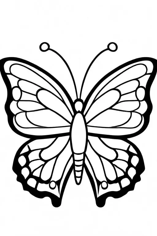 Butterfly Coloring Page 32 for Kids