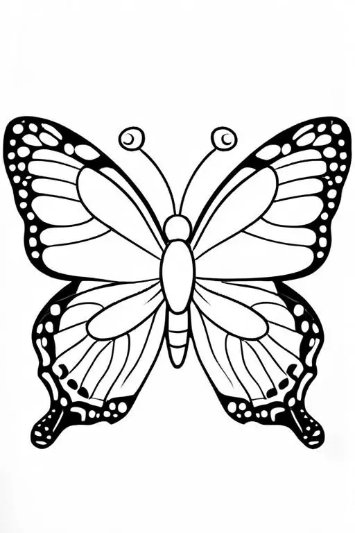 Butterfly Coloring Page 33 for Kids