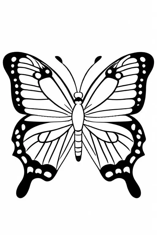 Butterfly Coloring Page 34 for Kids