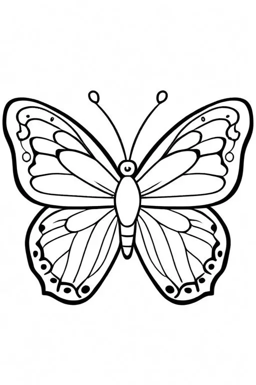 Butterfly Coloring Page 4 for Kids