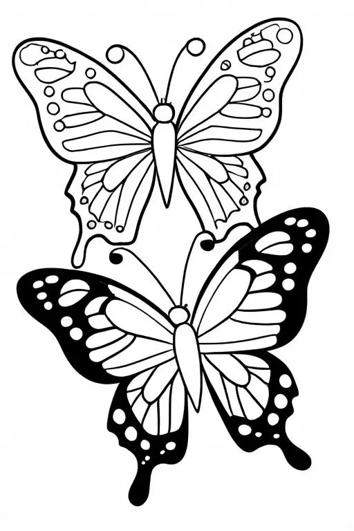 Butterfly Coloring Page 40 for Kids