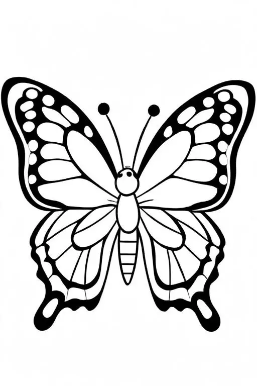 Butterfly Coloring Page 42 for Kids