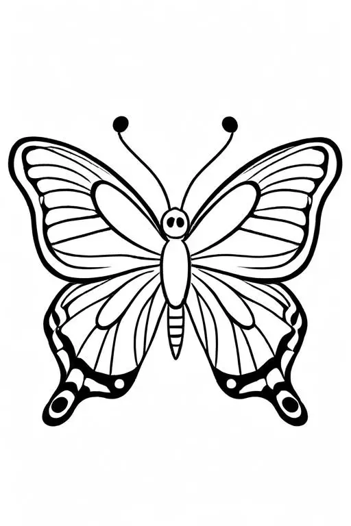 Butterfly Coloring Page 43 for Kids