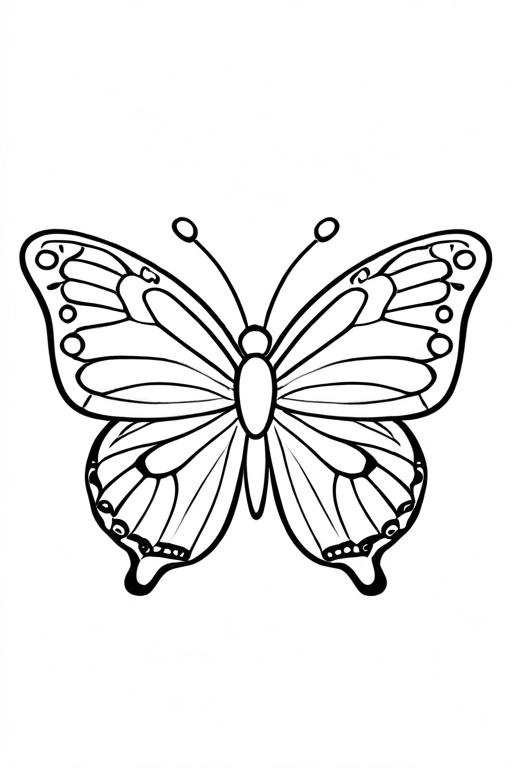 Butterfly Coloring Page 44 for Kids