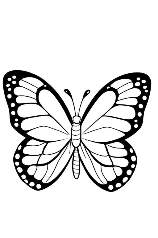 Butterfly Coloring Page 45 for Kids