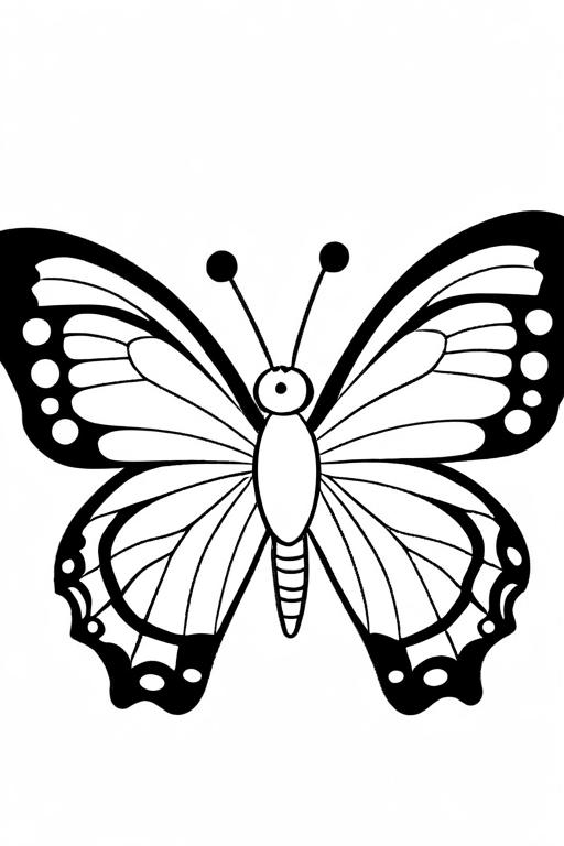 Butterfly Coloring Page 46 for Kids