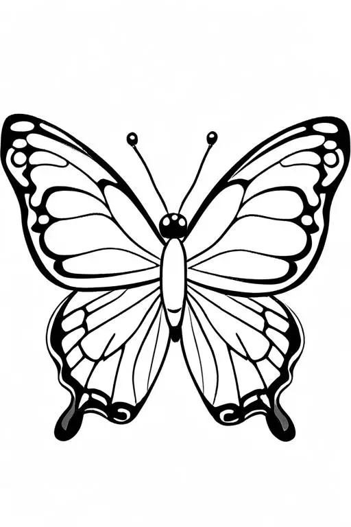 Butterfly Coloring Page 48 for Kids