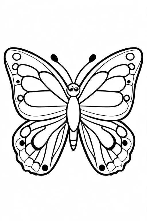 Butterfly Coloring Page 5 for Kids