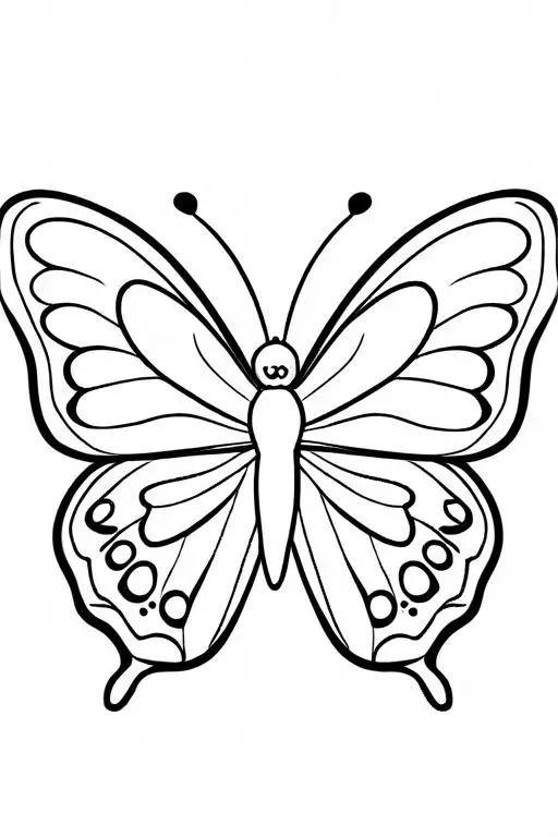 Butterfly Coloring Page 50 for Kids