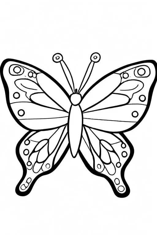 Butterfly Coloring Page 51 for Kids