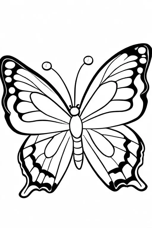 Butterfly Coloring Page 52 for Kids