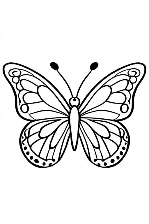 Butterfly Coloring Page 54 for Kids