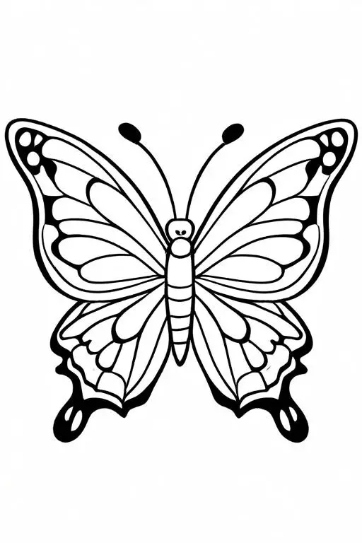 Butterfly Coloring Page 56 for Kids