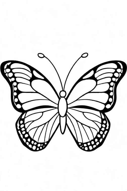 Butterfly Coloring Page 60 for Kids