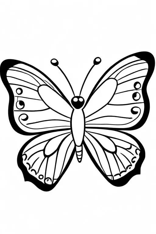 Butterfly Coloring Page 61 for Kids