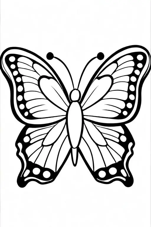 Butterfly Coloring Page 62 for Kids