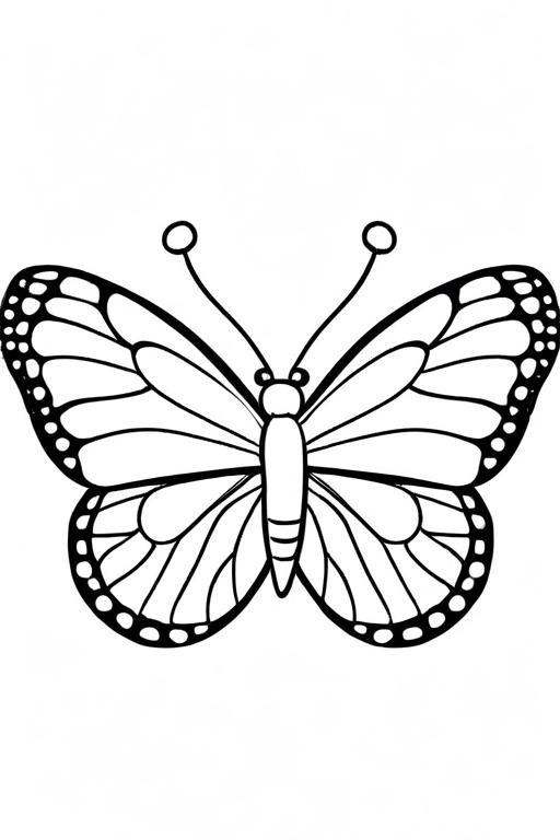 Butterfly Coloring Page 63 for Kids