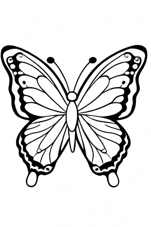 Butterfly Coloring Page 65 for Kids