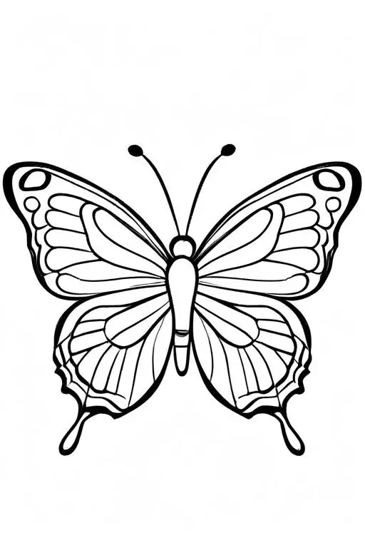 Butterfly Coloring Page 66 for Kids