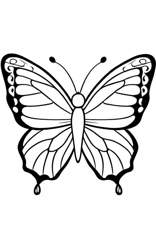 Butterfly Coloring Page 67 for Kids