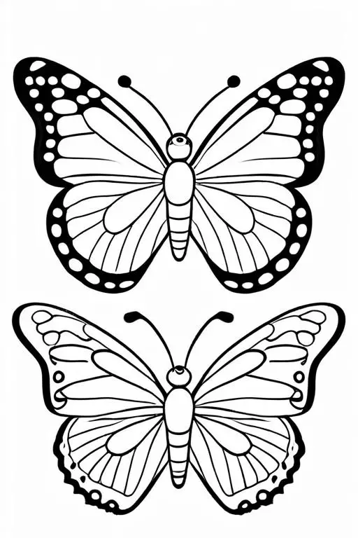 Butterfly Coloring Page 68 for Kids