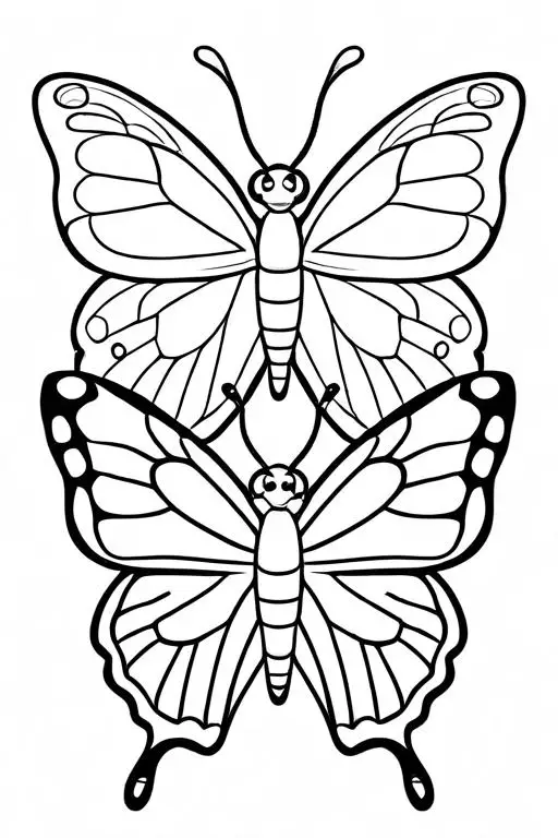 Butterfly Coloring Page 69 for Kids