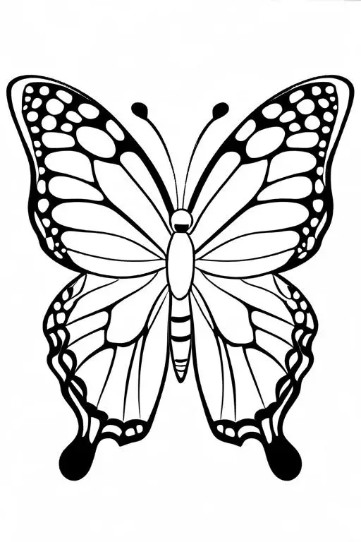 Butterfly Coloring Page 7 for Kids