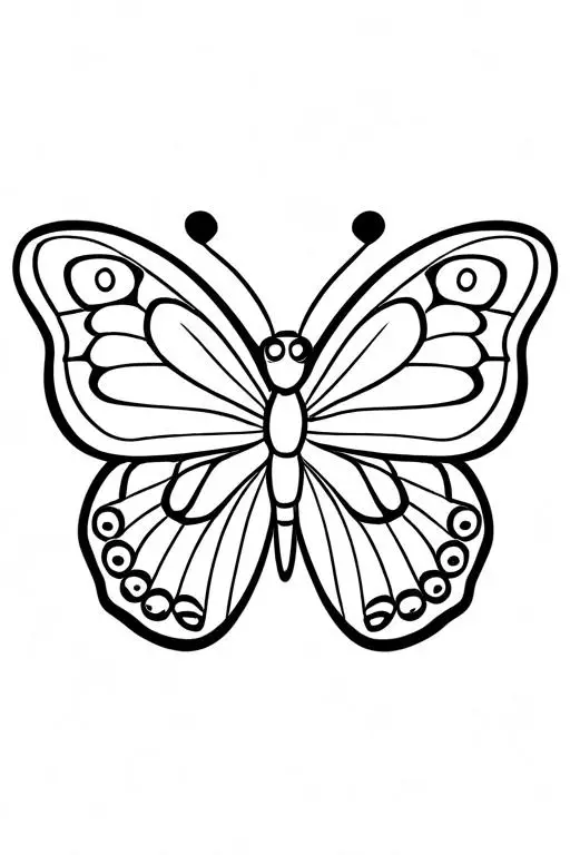 Butterfly Coloring Page 70 for Kids