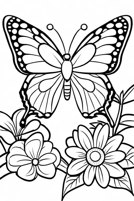 Butterfly Coloring Page 71 for Kids