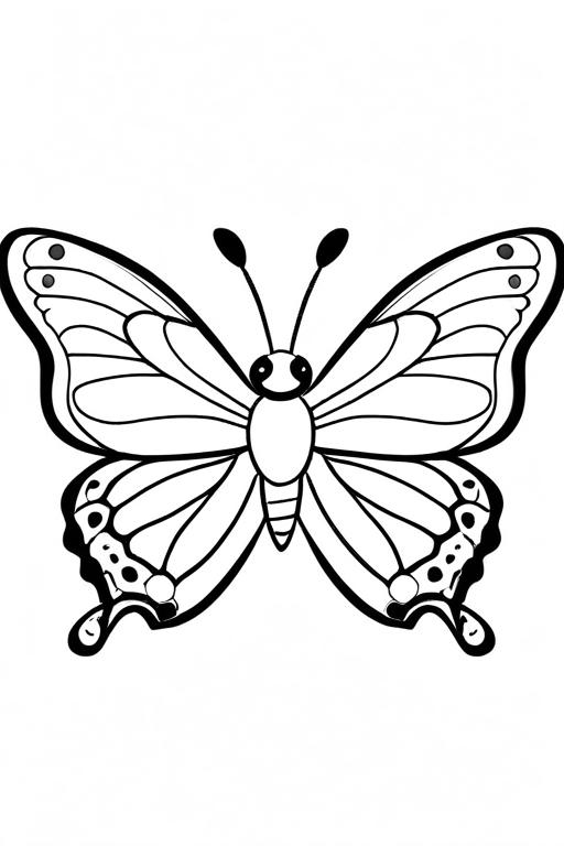 Butterfly Coloring Page 72 for Kids