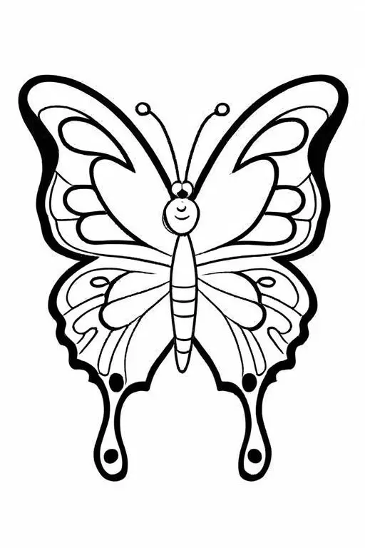 Butterfly Coloring Page 9 for Kids