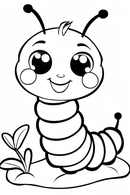 Caterpillar Coloring Page 22 for Kids