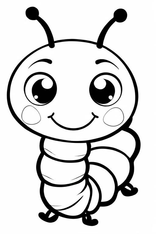 Caterpillar Coloring Page 32 for Kids