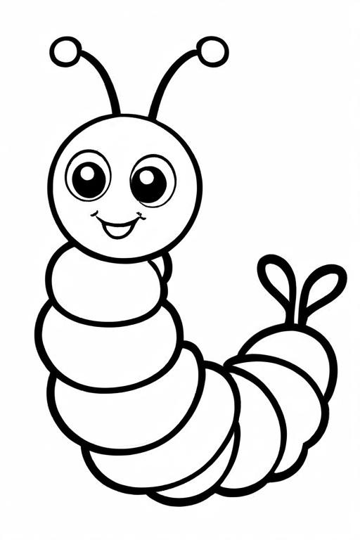 Caterpillar Coloring Page 35 for Kids