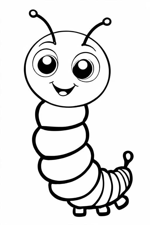 Caterpillar Coloring Page 36 for Kids