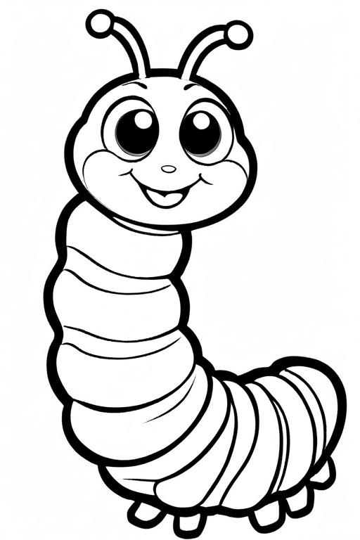 Caterpillar Coloring Page 44 for Kids