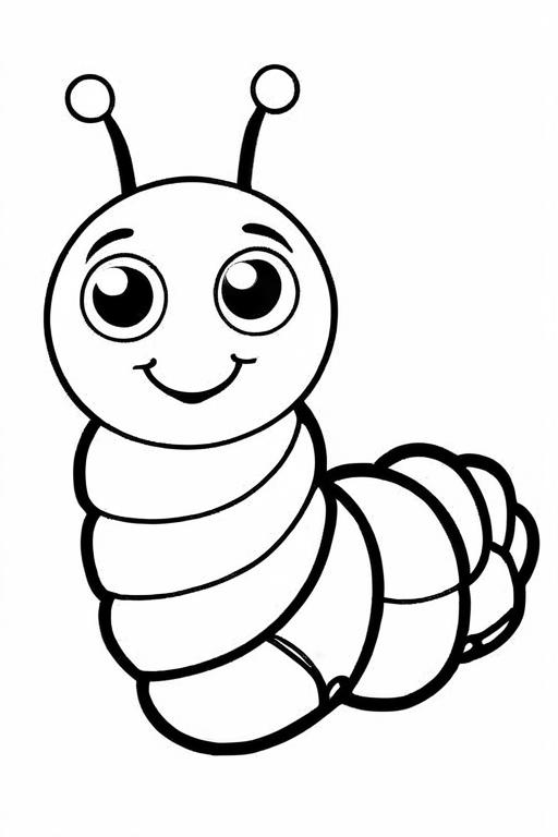 Caterpillar Coloring Page 48 for Kids