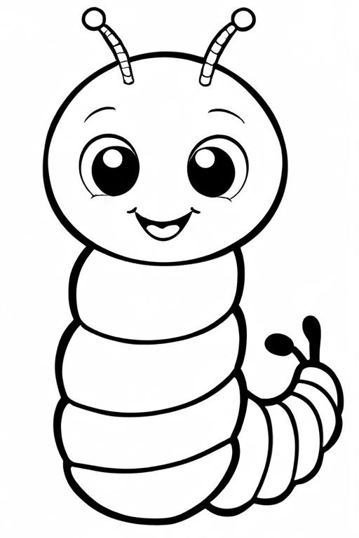 Caterpillar Coloring Page 5 for Kids