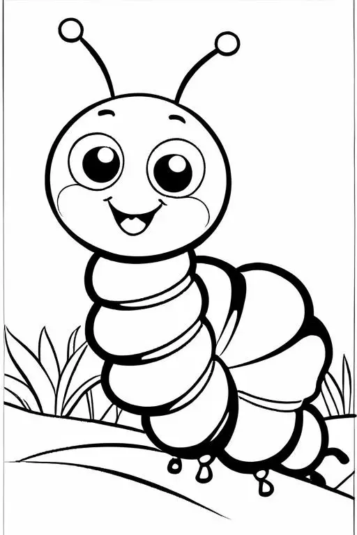 Caterpillar Coloring Page 50 for Kids