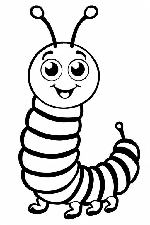 Caterpillar Coloring Page 54 for Kids