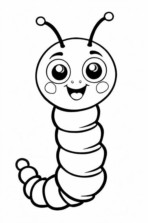 Caterpillar Coloring Page 55 for Kids