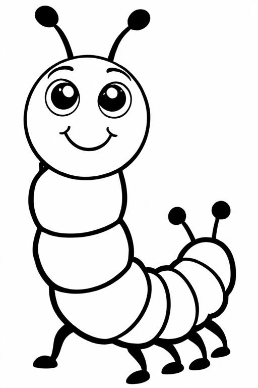 Caterpillar Coloring Page 58 for Kids