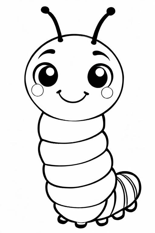 Caterpillar Coloring Page 60 for Kids