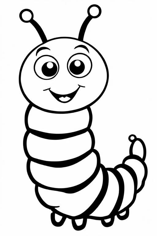 Caterpillar Coloring Page 64 for Kids