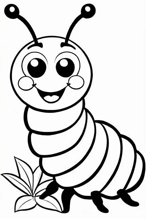 Caterpillar Coloring Page 68 for Kids