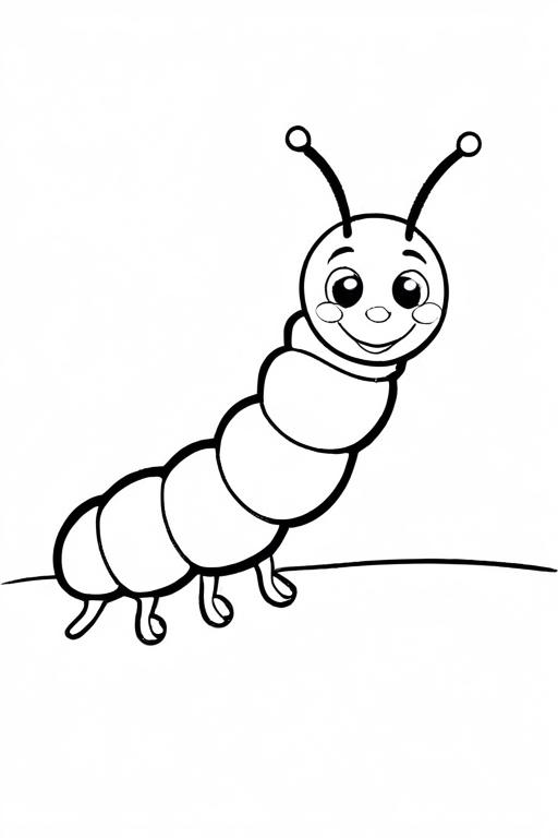 Caterpillar Coloring Page 7 for Kids