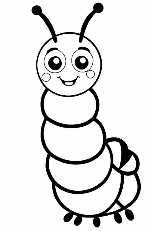 Caterpillar Coloring Page 73 for Kids