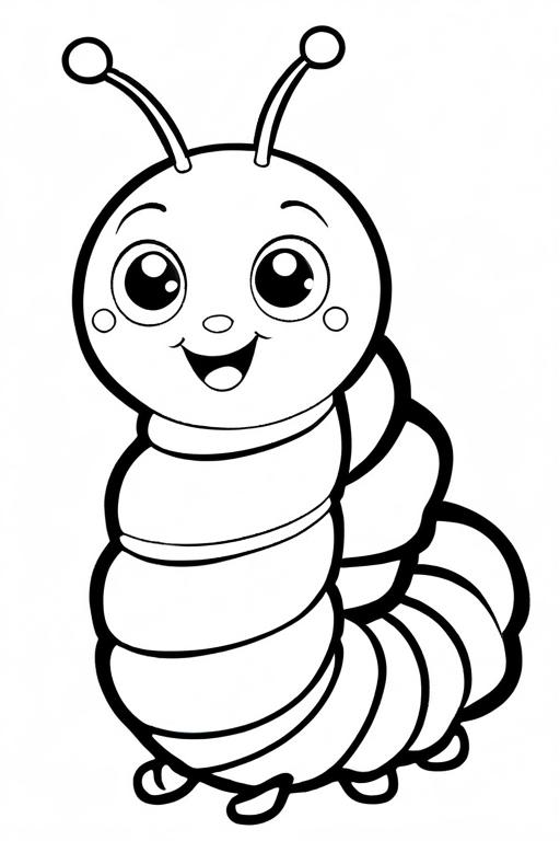 Caterpillar Coloring Page 74 for Kids